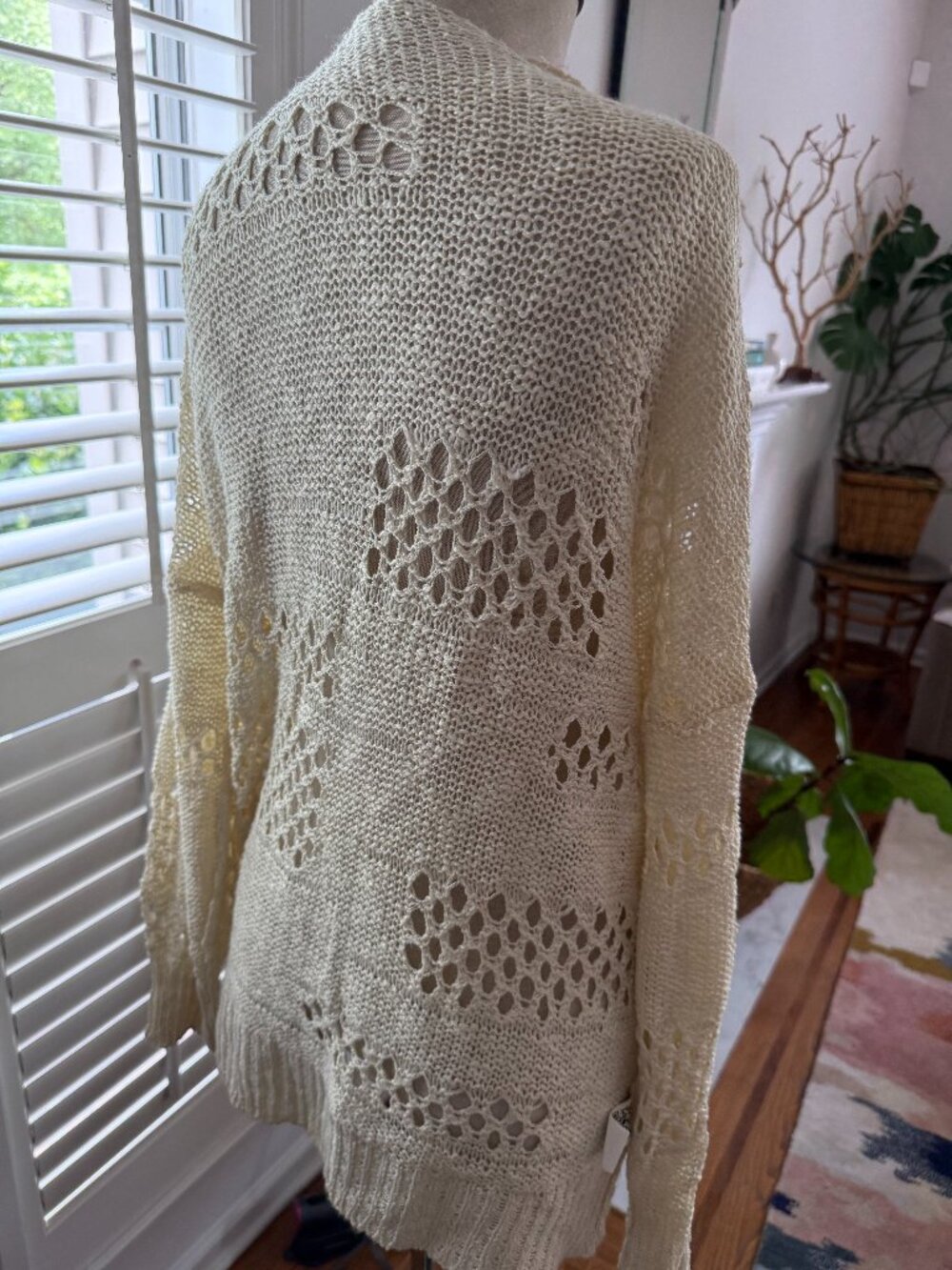 crocheted cardigan